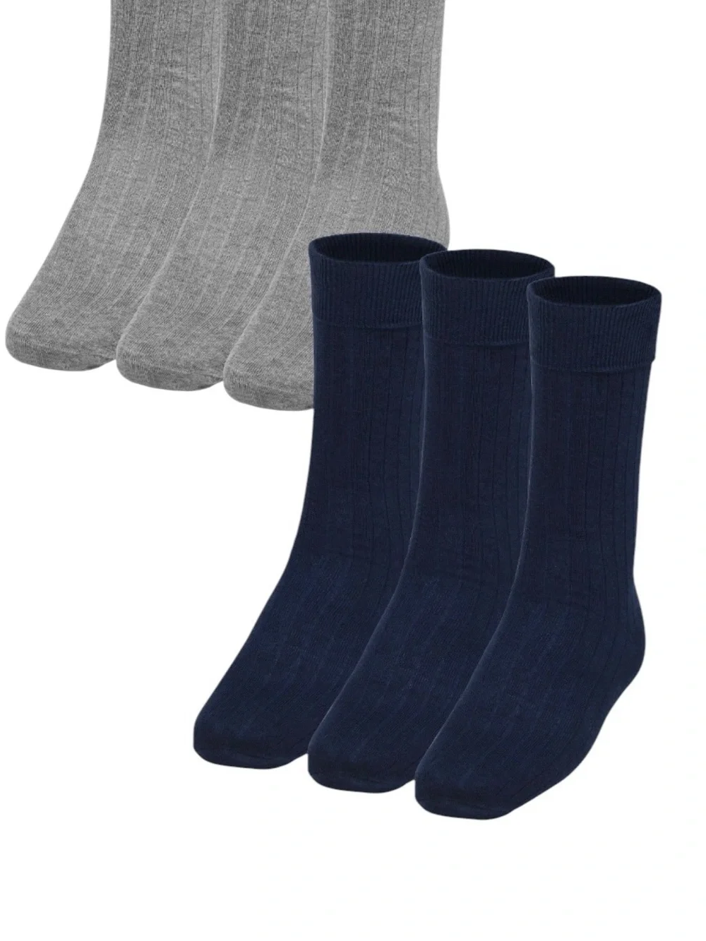 NWT/Banana Republic Men's Dress Sock, 6-pair/(4) Navy Academy & (2) Heather Gray